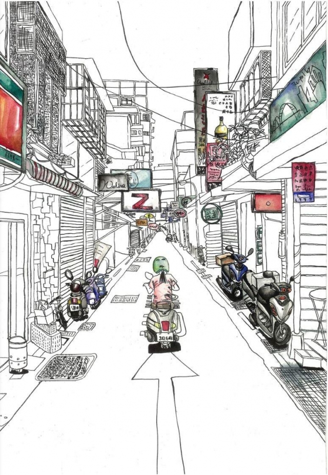 051.街景-2018『紙上躍躍然．典美插畫大賞-Image台灣 』網路人氣獎票選