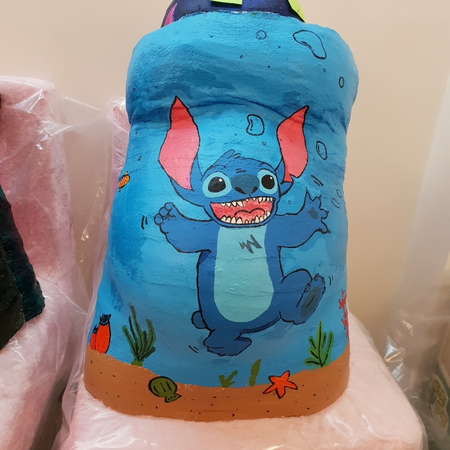 史迪奇優游海洋-創意胸肚模彩繪