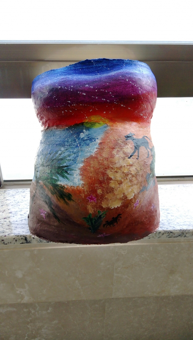 傍晚的色彩及新希望-創意胸肚模彩繪