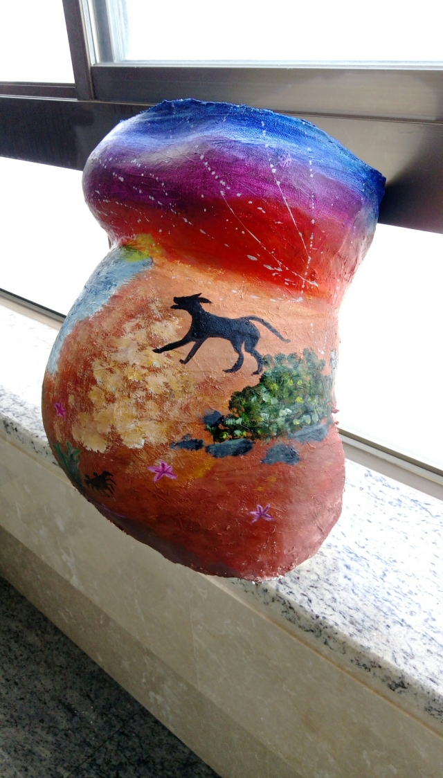 傍晚的色彩及新希望-創意胸肚模彩繪