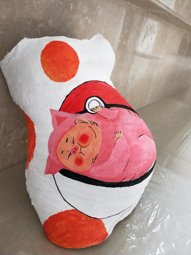 神奇寶貝蛋/blessing-創意胸肚模彩繪