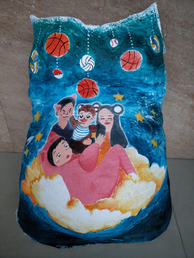 神奇寶貝蛋/blessing-創意胸肚模彩繪