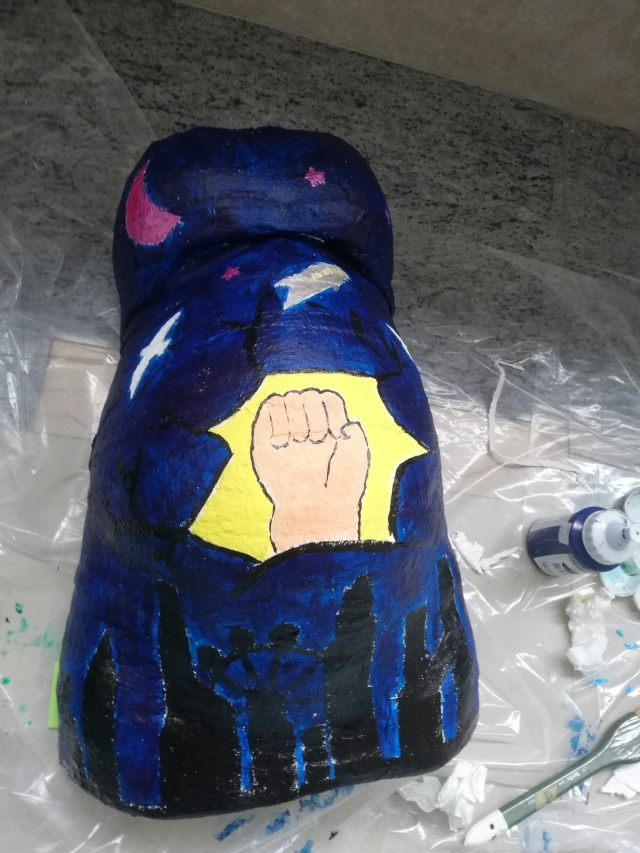 史迪奇優游海洋-創意胸肚模彩繪