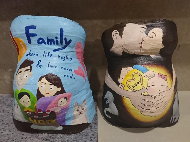 Family-創意胸肚模彩繪