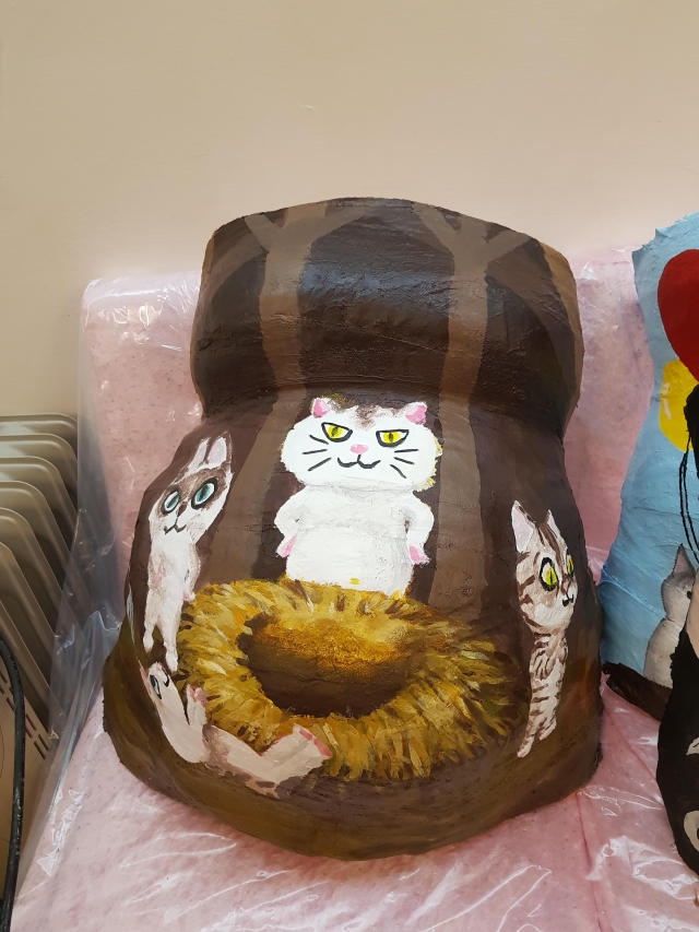 貓-創意胸肚模彩繪