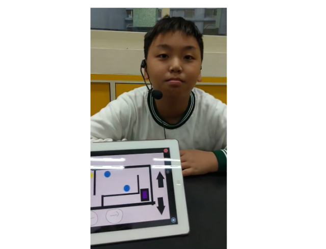 頂溪國小 Scratch jr 謝OO 躲開藍球，直達終點-107學年度第一學期SCRATCHJR競賽