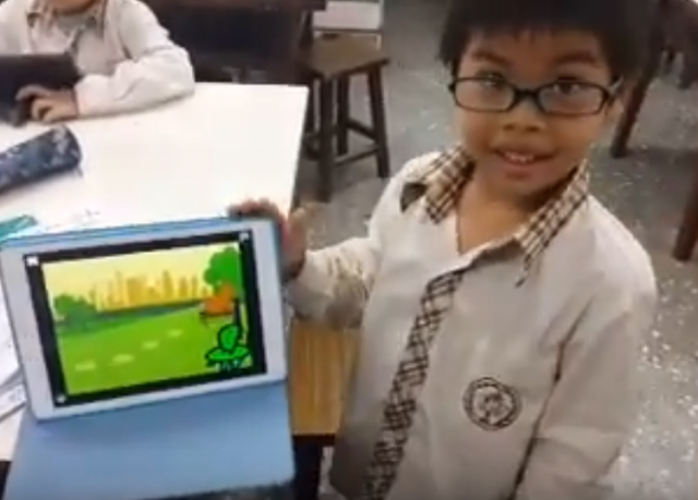 育才國小 ScratchJr_曾同學的「龜兔賽跑」-107學年度第一學期SCRATCHJR競賽