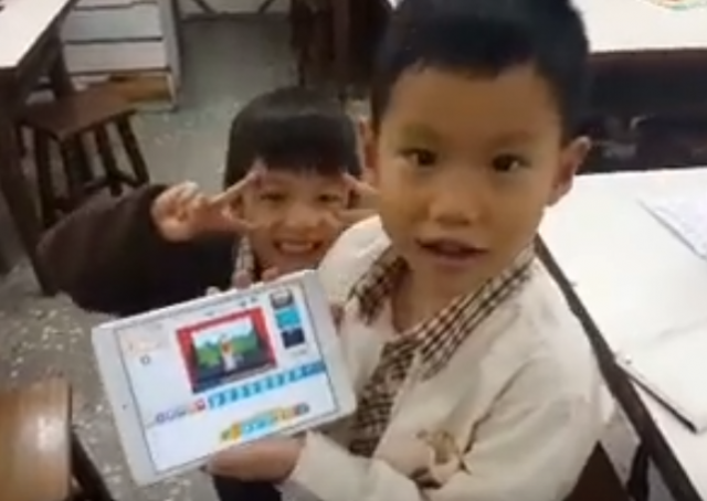 育才國小 ScratchJr_王同學的綜合動畫-107學年度第一學期SCRATCHJR競賽