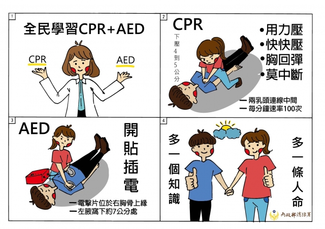 認識CPR+AED-緊急救護四格漫畫創意徵選活動