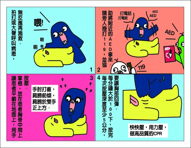 急救CPR-緊急救護四格漫畫創意徵選活動