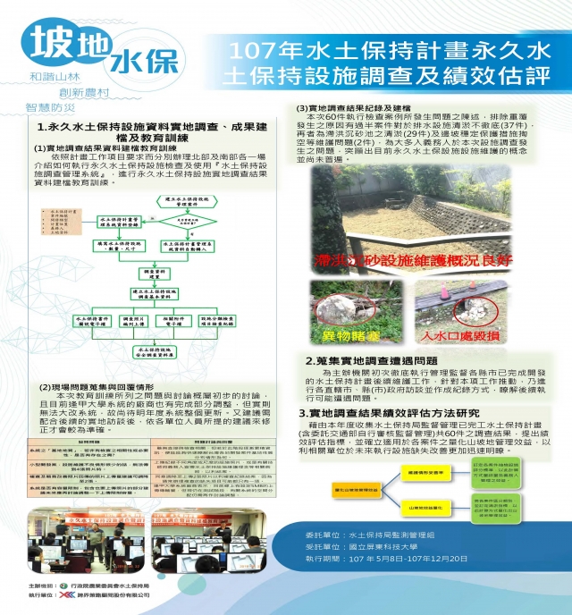 坡地水保-107年水土保持計畫永久水土保持設施調查及績效估評-107年水土保持成果發表會-計畫成果票選活動