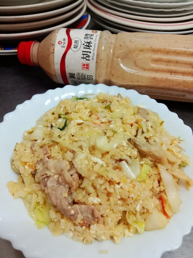 焙煎胡麻醬蛋炒飯-富味鄉【黑白對決　雙醬無敵】