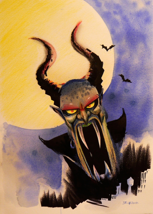 王平-吸血鬼古拉爵-國立臺南生活美學館~2019肖像漫畫PK/虛擬人物創作篇             網路票選活動