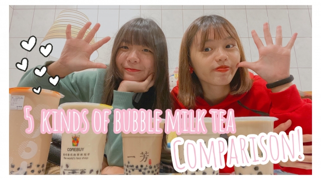 5 kinds of Bubble milk tea comparison!!!!! Ft. Michelle｜Luna-The SCVS next top YouTuber