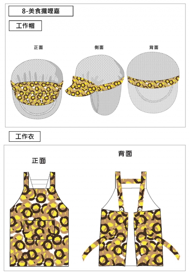 美食攏哩嘉-食安在嘉，夜市形象工作衣帽、透明口罩不能少！設計比賽