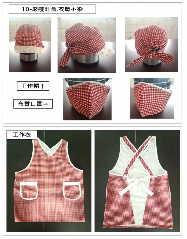 廢寢旺食.衣塵不染-食安在嘉，夜市形象工作衣帽、透明口罩不能少！設計比賽