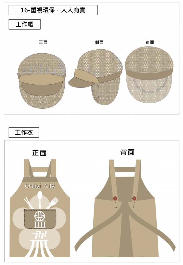 重視環保，人人有責-食安在嘉，夜市形象工作衣帽、透明口罩不能少！設計比賽