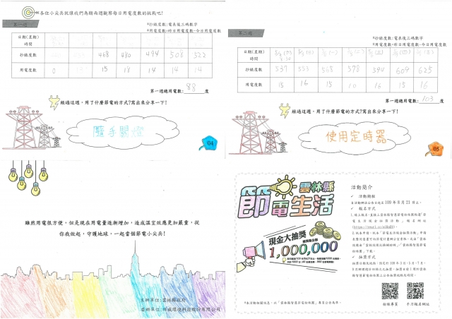 鍾沂芯-雲林縣小縣民教育活動學習紀錄冊-林頭國小
