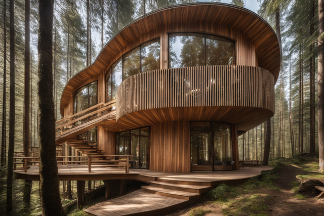 林中屋-2023-崑山空設Playground AI 創作影像競賽