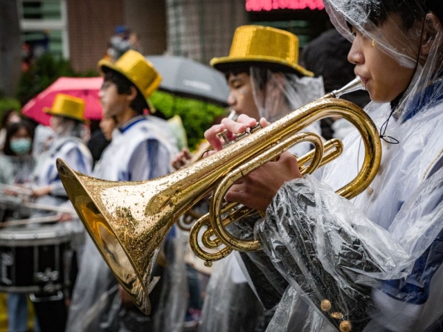 雨中的演奏-2022嘉義市國際管樂節攝影比賽-網路人氣獎票選