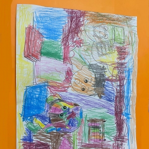 馮O芯-112年網路世界停看聽繪畫著色比賽網路人氣獎_幼兒園組