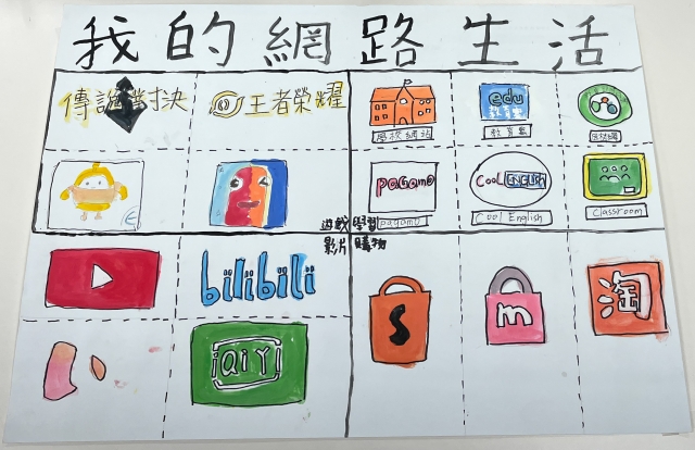 邵O菩-112年網路世界停看聽繪畫著色比賽網路人氣獎＿國小中年級組
