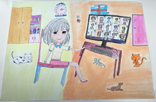 韋O希-112年網路世界停看聽繪畫著色比賽網路人氣獎＿國小中年級組