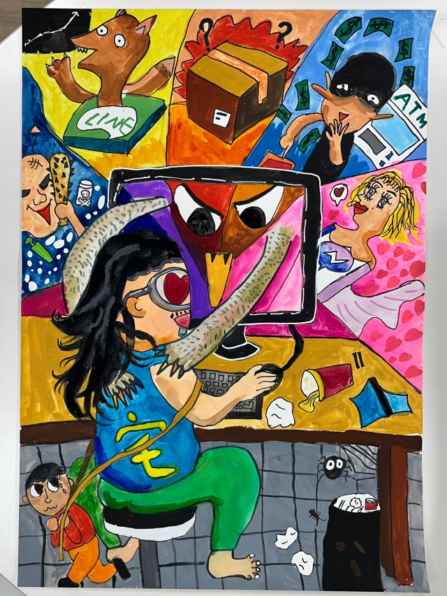 顏O如-112年網路世界停看聽繪畫著色比賽網路人氣獎＿國小高年級組