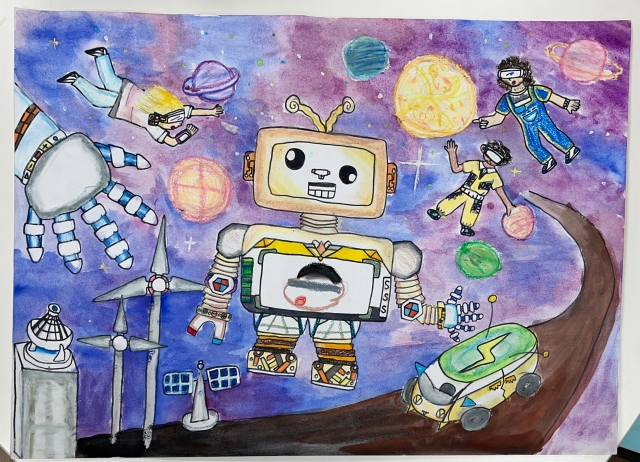 王O仟-112年網路世界停看聽繪畫著色比賽網路人氣獎＿國小高年級組