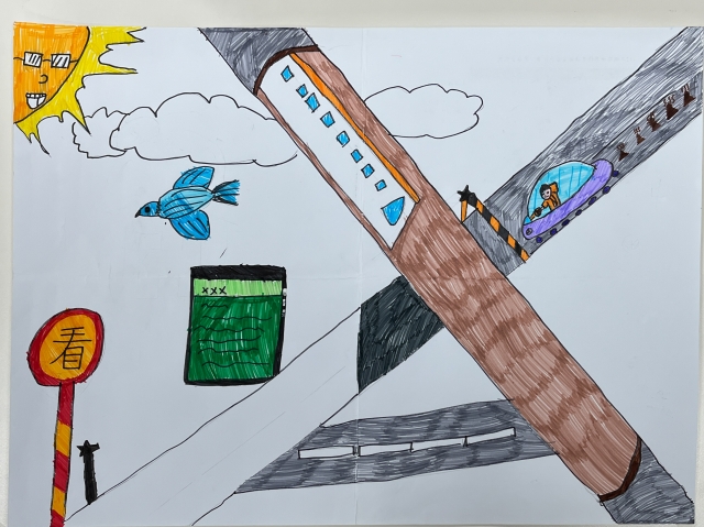 葉O惠-112年網路世界停看聽繪畫著色比賽網路人氣獎＿國小高年級組