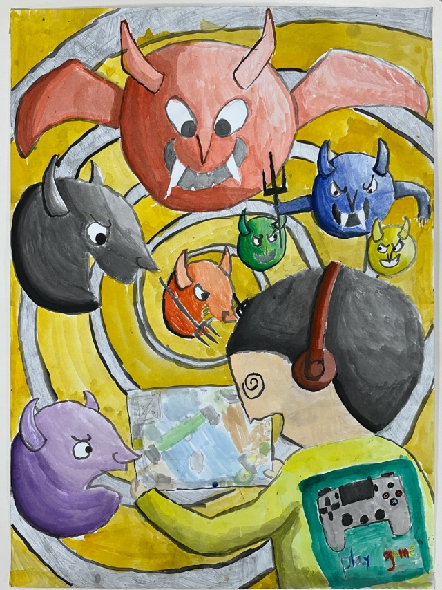 莊O叡-112年網路世界停看聽繪畫著色比賽網路人氣獎＿國小高年級組