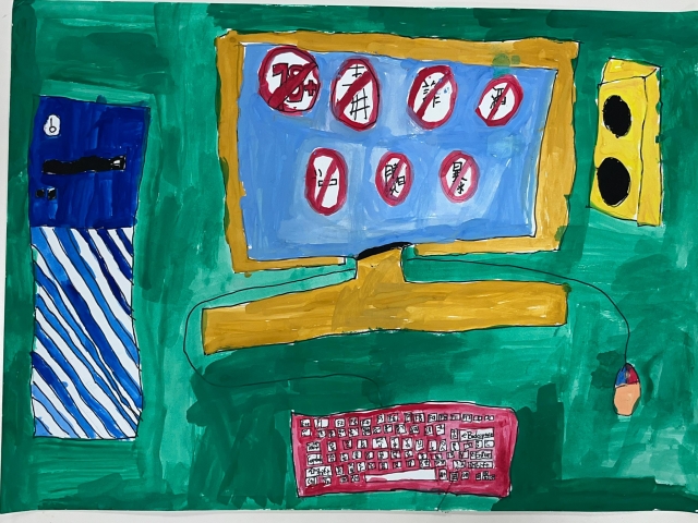 謝O謙-112年網路世界停看聽繪畫著色比賽網路人氣獎＿國小高年級組