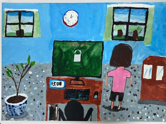 楊O睿-112年網路世界停看聽繪畫著色比賽網路人氣獎＿國小高年級組