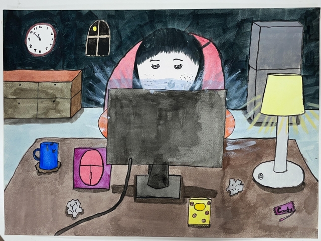 童O慈-112年網路世界停看聽繪畫著色比賽網路人氣獎＿國小高年級組