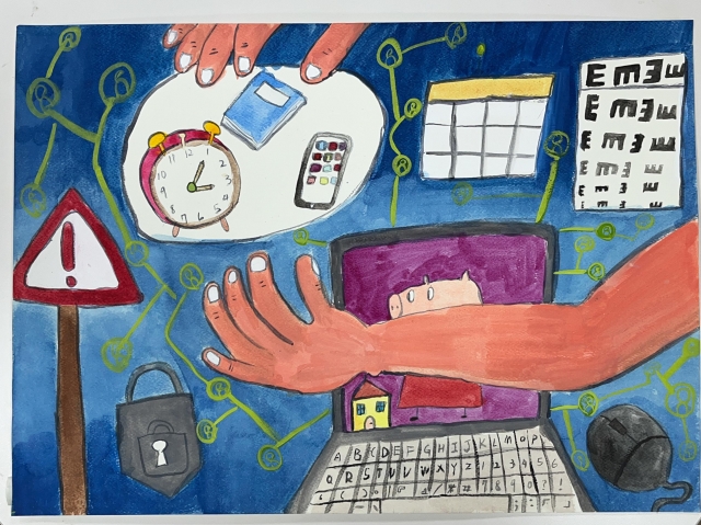 黃O溱-112年網路世界停看聽繪畫著色比賽網路人氣獎＿國小高年級組