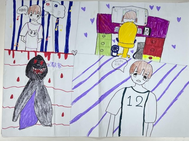 李O平-112年網路世界停看聽繪畫著色比賽網路人氣獎＿國小高年級組