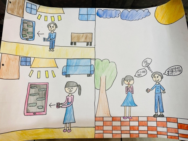 陳O臻-112年網路世界停看聽繪畫著色比賽網路人氣獎＿國小高年級組