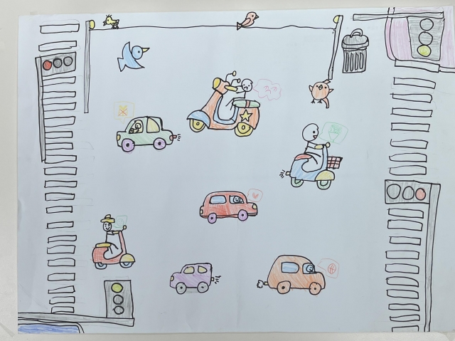 劉O娜-112年網路世界停看聽繪畫著色比賽網路人氣獎＿國小高年級組