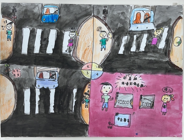 李O晴-112年網路世界停看聽繪畫著色比賽網路人氣獎＿國小高年級組