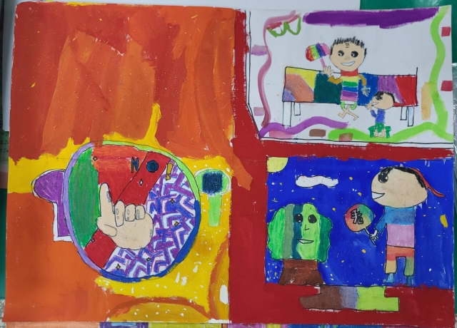 王O璇-112年網路世界停看聽繪畫著色比賽網路人氣獎＿國小高年級組