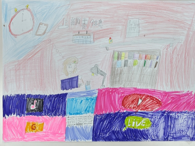 蕭O佑-112年網路世界停看聽繪畫著色比賽網路人氣獎＿國小高年級組