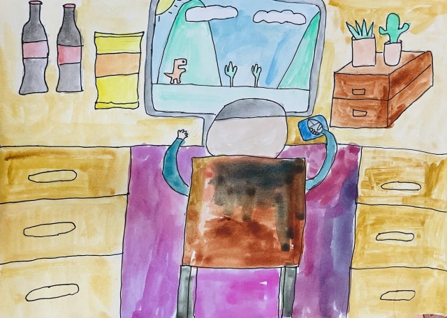 李O愷-112年網路世界停看聽繪畫著色比賽網路人氣獎＿國小高年級組