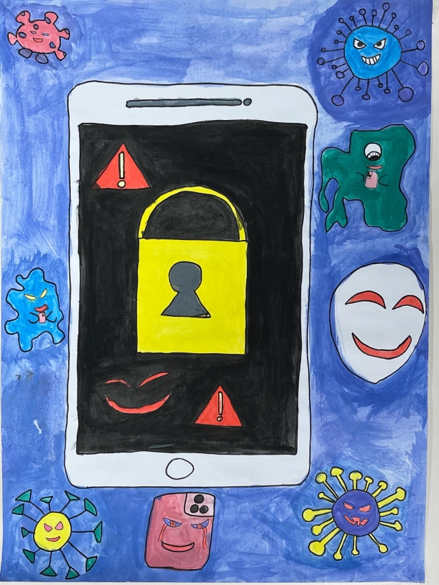 陳O璇-112年網路世界停看聽繪畫著色比賽網路人氣獎＿國小高年級組