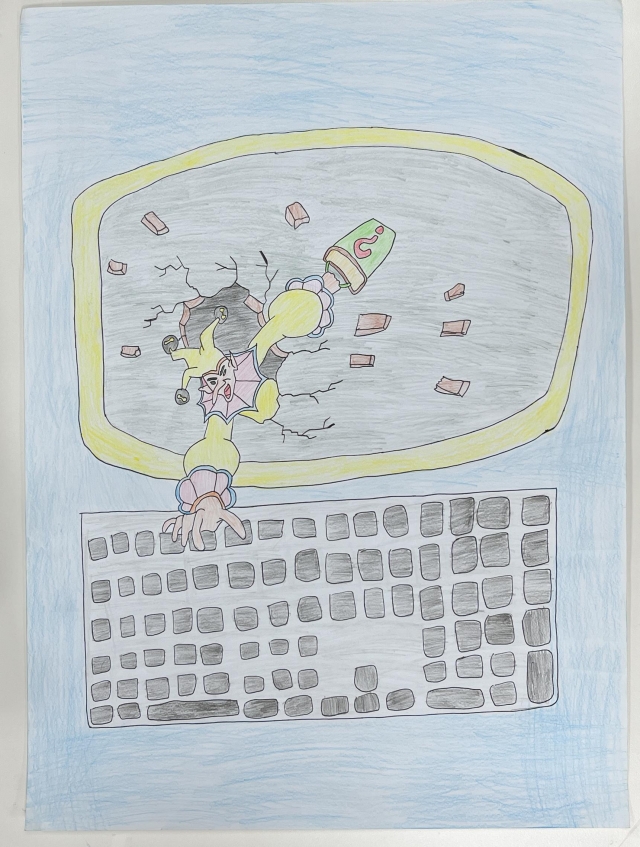 邱O勛-112年網路世界停看聽繪畫著色比賽網路人氣獎＿國小高年級組