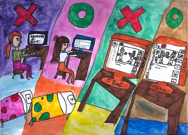 林O妤-112年網路世界停看聽繪畫著色比賽網路人氣獎＿國小高年級組