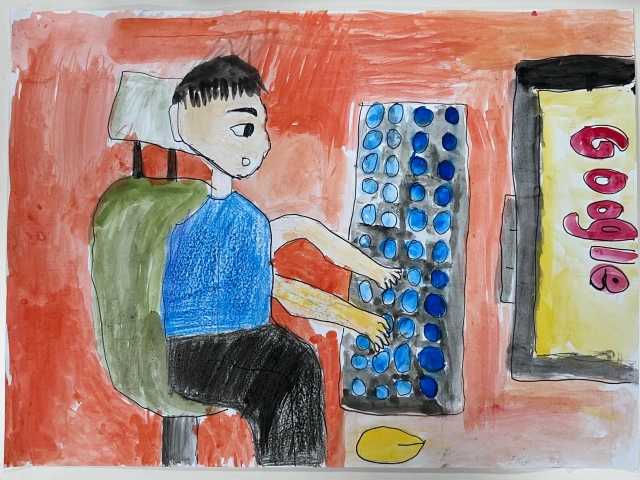 李O哲-112年網路世界停看聽繪畫著色比賽網路人氣獎＿國小高年級組