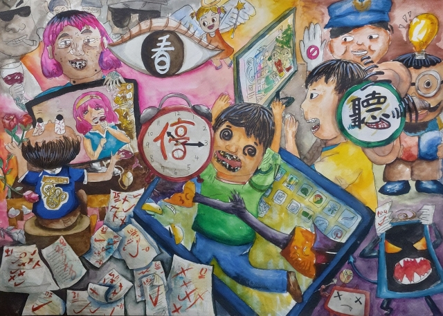 吳O筠-112年網路世界停看聽繪畫著色比賽網路人氣獎＿國小高年級組