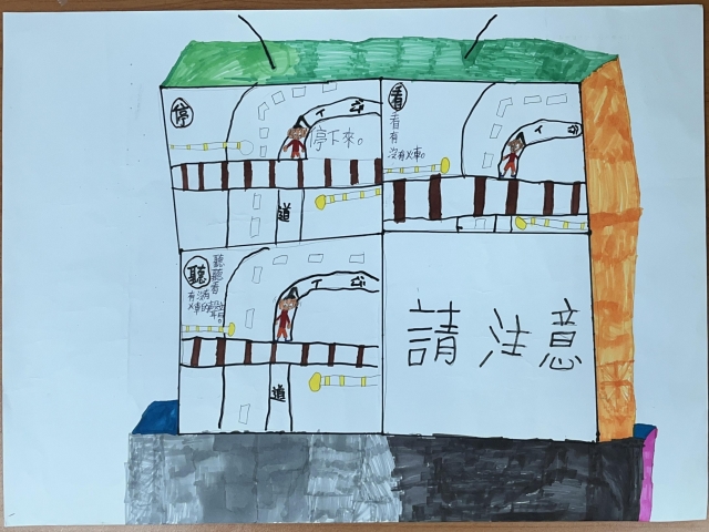 魏O晴-112年網路世界停看聽繪畫著色比賽網路人氣獎＿國小高年級組