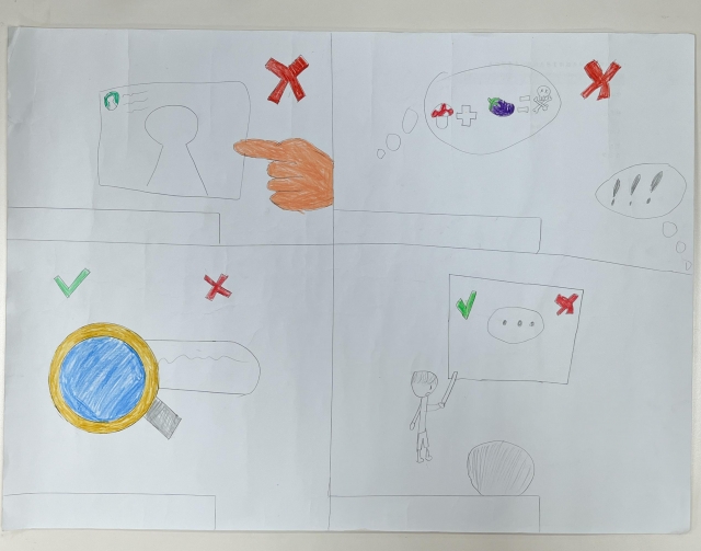 陳O佑-112年網路世界停看聽繪畫著色比賽網路人氣獎＿國小高年級組