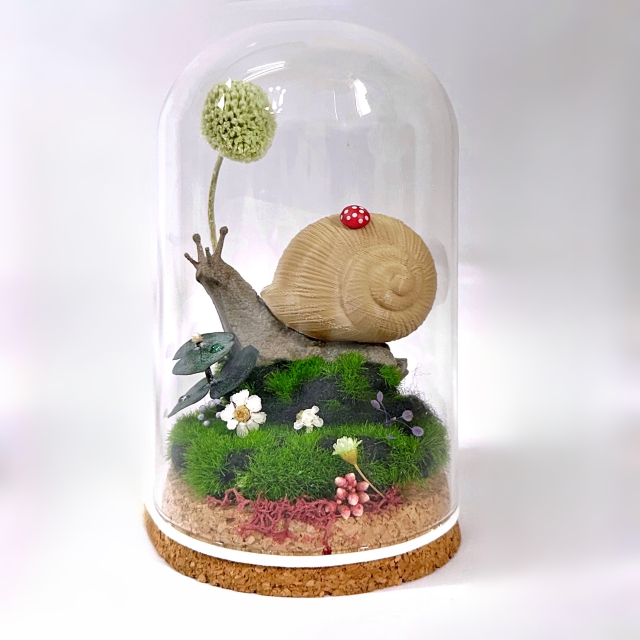 茶園小蝸牛，漫遊花草世界-pancolour 3D列印植纖線材作品人氣票選